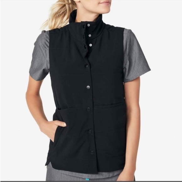 Figs Jackets & Blazers - Figs Modern Puff Vest, Black, Women’s size XL